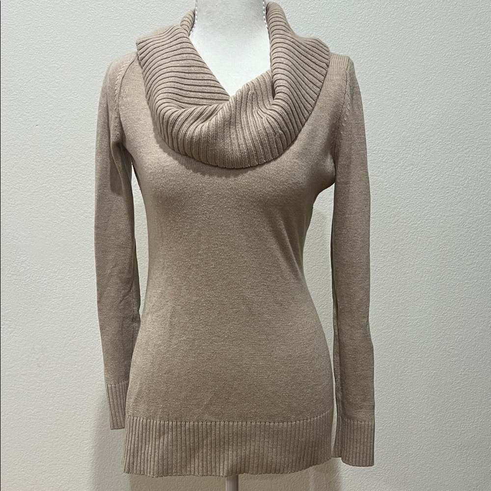 Banana Republic Tan Cowl Neck Sweater
